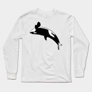 Orca graphic killer whale jumping Long Sleeve T-Shirt